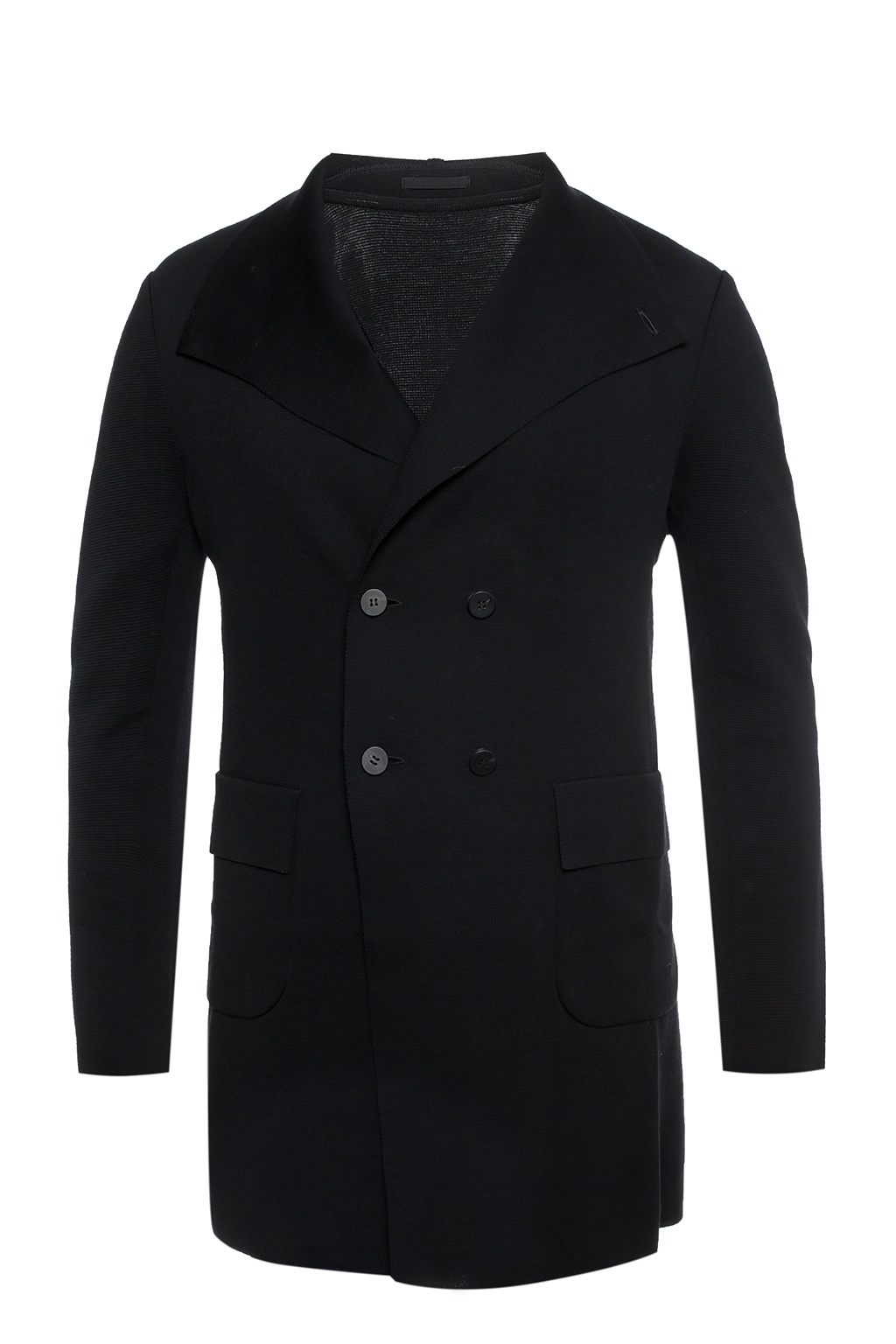 Issey Miyake Homme Plisse Double-breasted coat with pockets